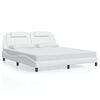 vidaXL Cadre de lit Viana avec LED sans matelas blanc 180x200 cm