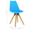 vidaXL Chaises &agrave; manger lot de 2 bleu
