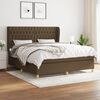 vidaXL Sommier &agrave; lattes de lit avec matelas Marron fonc&eacute; 180x200 cm