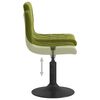 vidaXL Chaise pivotante de salle &agrave; manger Vert clair Velours