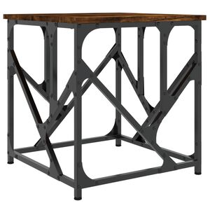 vidaXL Table basse ch&ecirc;ne fum&eacute; 45x45x47,5 cm bois d'ing&eacute;nierie