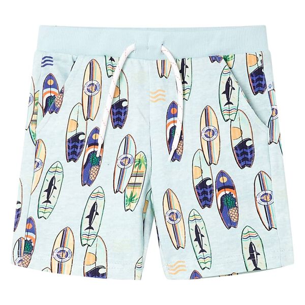 Short pour enfants &agrave; cordon de serrage m&eacute;lange bleu p&acirc;le 116