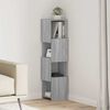 vidaXL Meuble d'angle Gris Sonoma 25,5x25x102cm Bois d'ing&eacute;nierie