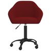 vidaXL Chaises &agrave; manger pivotantes lot de 6 rouge bordeaux velours