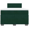 vidaXL Sommier &agrave; lattes de lit et matelas Vert fonc&eacute; 120x200cm Velours