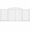 vidaXL Paniers &agrave; gabions arqu&eacute;s 5 pcs 300x30x120/140 cm fer galvanis&eacute;