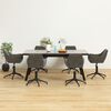 vidaXL Chaises pivotantes &agrave; manger lot de 6 gris fonc&eacute; velours