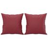 vidaXL Canap&eacute; 2 places avec oreillers bordeaux 140 cm similicuir