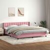 vidaXL Sommier &agrave; lattes de lit avec matelas rose 180x210 cm velours