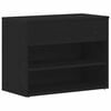 vidaXL Banc &agrave; chaussures 60 x 30 x 45 cm Bois d'ing&eacute;nierie Ch&ecirc;ne noir