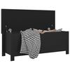 vidaXL Boîte de rangement avec coussin Noir 105x40x45 cm Aggloméré