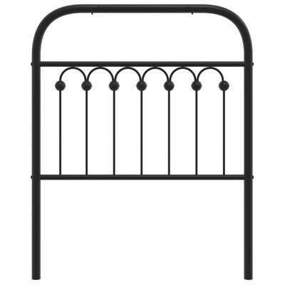 vidaXL Tête de lit métal noir 75 cm