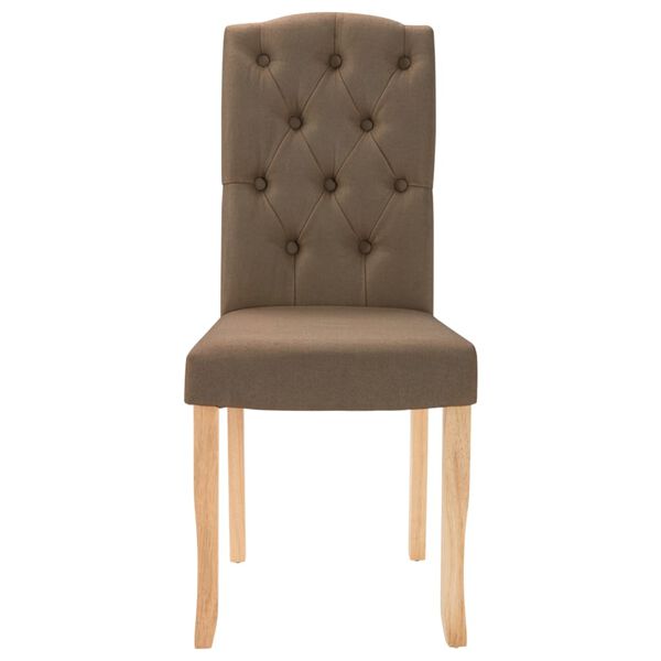 vidaXL Chaises &agrave; manger lot de 6 marron tissu