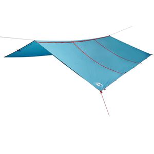 vidaXL B&acirc;che de camping bleu 420x440 cm imperm&eacute;able