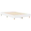 vidaXL Cadre de lit sans matelas blanc 135x190 cm bois d'ing&eacute;nierie