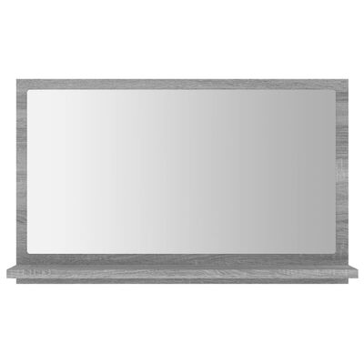 vidaXL Miroir de bain Sonoma gris 60x10,5x37 cm Bois d'ingénierie