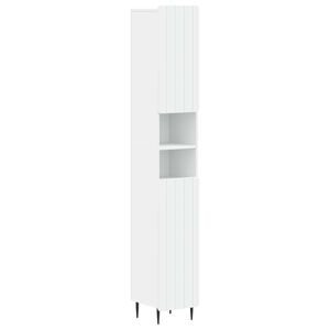 vidaXL Armoire de Salle de Bain avec &Eacute;tag&egrave;re Ouverte ZWOLLE Blanc