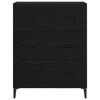 vidaXL Buffet Ch&ecirc;ne noir 69,5 x 34 x 90 cm Bois d'ing&eacute;nierie et fer