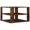 vidaXL Table basse ch&ecirc;ne fum&eacute; 58x58x40 cm bois d'ing&eacute;nierie