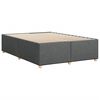 vidaXL Cadre de lit sans matelas gris fonc&eacute; 140x190 cm tissu