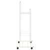 vidaXL Porte-v&ecirc;tements avec &eacute;tag&egrave;re avec roue Blanc 80 x 53 x 156 cm