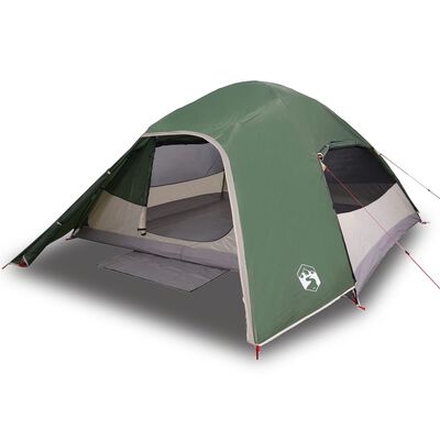 vidaXL Tente de camping à dôme 4 personnes vert imperméable