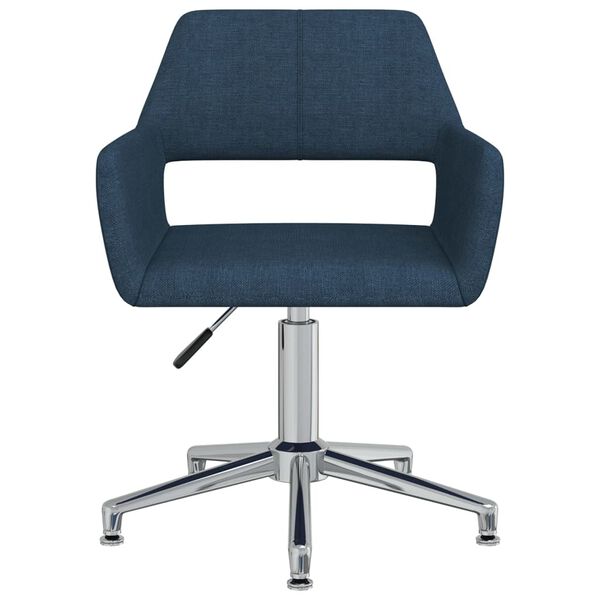 vidaXL Chaises pivotantes &agrave; manger lot de 4 bleu tissu