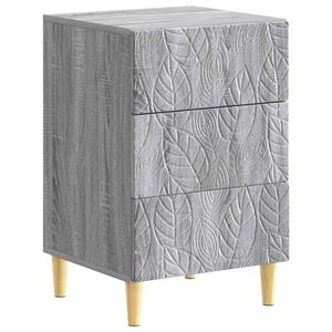 vidaXL Table de chevet Sonoma gris 43 x 39,5 x 66,5 cm