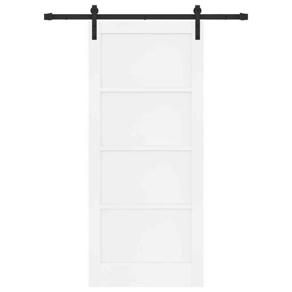 vidaXL Porte coulissante Blanc 86 x 198,5 cm Pin massif