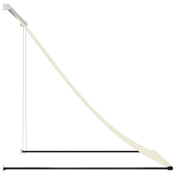 vidaXL Auvent r&eacute;tractable cr&egrave;me 100x150 m tissu et acier