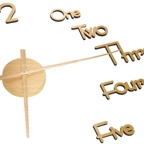 vidaXL Horloge murale 3D Design moderne Doré 100 cm XXL