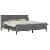 vidaXL Cadre de lit avec matelas Gris fonc&eacute; 200 x 200 cm Velours