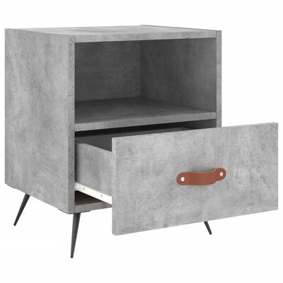 vidaXL Table de chevet gris béton 40x35x47,5 cm bois d’ingénierie