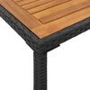 vidaXL Ensemble &agrave; manger de jardin coussins 5pcs Noir R&eacute;sine tress&eacute;e