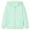 Sweat-shirt &agrave; capuche et fermeture &eacute;clair pour enfants vert vif 92