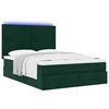 vidaXL Cadre de lit ottoman avec matelas vert fonc&eacute; 140x200 cm velours