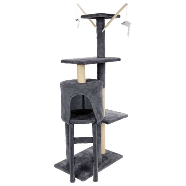 Pets Collection Tour &agrave; gratter pour chats 45x30x110 cm Gris