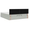vidaXL Cadre de lit ottoman avec matelas gris clair 200x200 cm velours