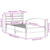 vidaXL Cadre de lit sans matelas cire marron 90x190 cm bois pin massif