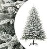 vidaXL Sapin de No&euml;l artificiel &agrave; flocons de neige Vert 210 cm PVC/PE