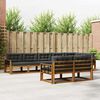 vidaXL Ensemble de canap&eacute;s d'ext&eacute;rieur 8 pcs Naturel et Anthracite