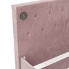 vidaXL Lit avec matelas et &eacute;clairage USB Rose Velours 90x200 cm