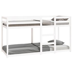 vidaXL Lit superpos&eacute; sans matelas blanc 80x200 cm bois de pin massif