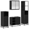vidaXL Ensemble de mobilier de salle de bain 4 pc Ch&ecirc;ne noir
