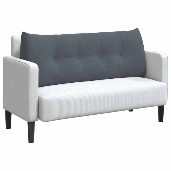 vidaXL Coussin de Dos Gris fonc&eacute; 120 x 24 x 50 cm Velours