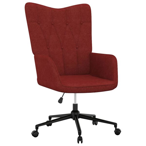 vidaXL Chaise de relaxation Rouge bordeaux Tissu