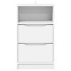 vidaXL Tables de chevet 2 pcs Blanc 40 x 30 x 467 cm Bois d'ing&eacute;nierie