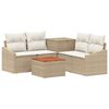 vidaXL Ensemble de Canap&eacute;s 6 pc Beige et blanc cr&egrave;me