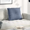 vidaXL Coussin de Dos Bleu 60 x 50 cm Tissu en velours c&ocirc;tel&eacute;