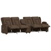 vidaXL Fauteuil de massage inclinable porte-gobelets 4 places marron